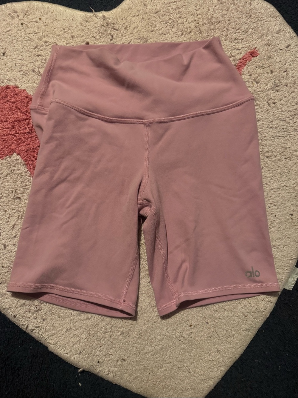 ALO Yoga High-Rise Dusty Rose Bike Shorts
